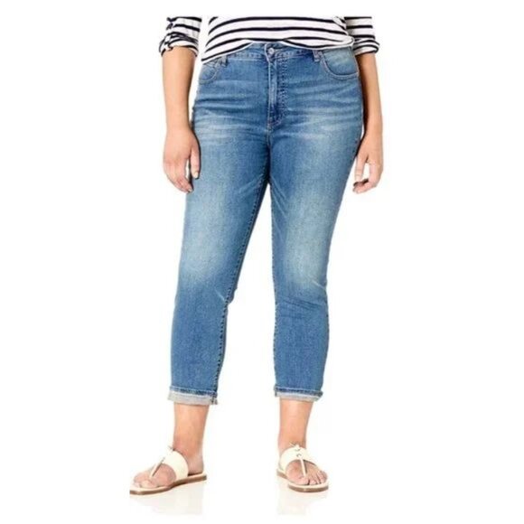 LUCKY BRAND High Waisted Emma Crop Jeans sz  24W Women's Plus Denim - Picture 1 of 10
